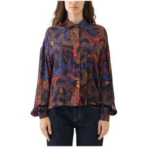 Just Cavalli, Dames, Blouses & Shirts, Veelkleurig, Maat: S Viscose,