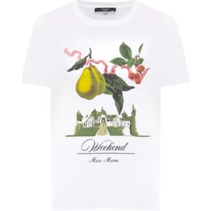 Max Mara, Dames, Tops, Wit, Maat: M Katoen,