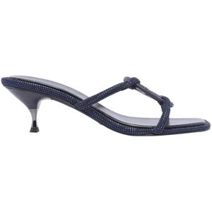 Tory Burch, Dames, Schoenen, Blauw, Maat: 36 1/2 EU Leer,