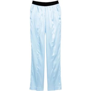Tom Ford, Dames, Broeken, Blauw, Maat: M Zijde,