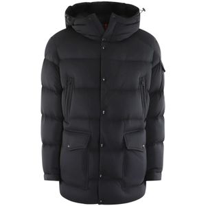 Moncler, Heren, Mantels, Blauw, Maat: XL Leer,