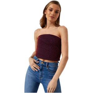 Tory Burch, Dames, Tops, Rood, Maat: XS Katoen,