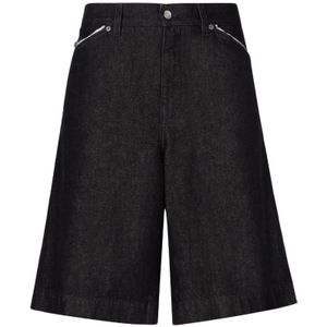 Dolce & Gabbana, Heren, Korte broeken, Zwart, Maat: L Denim,