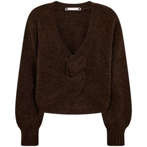 Co'Couture, Dames, Truien, Bruin, Maat: S Wol,