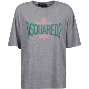Dsquared2, Dames, Tops, Grijs, Maat: S Katoen,