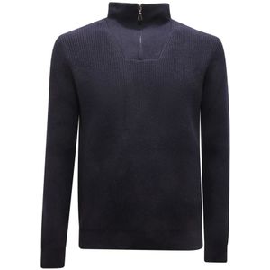 Alpha Studio, Heren, Truien, Blauw, Maat: L Wol,