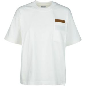 Bottega Veneta, Dames, Tops, Wit, Maat: M Katoen,