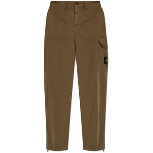 Stone Island, Heren, Broeken, Bruin, Maat: W31 Katoen,