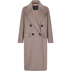 Max Mara, Dames, Mantels, Grijs, Maat: 3XS Wol,