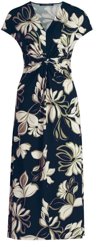 Betty Barclay - Gerimpelde Midi Jurk - Blauw - Dames