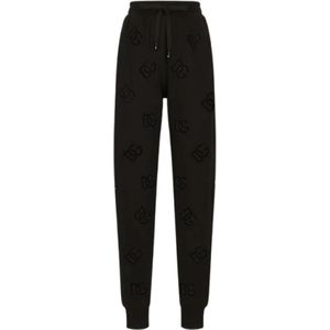 Dolce & Gabbana, Dames, Broeken, Zwart, Maat: 2XS Katoen,