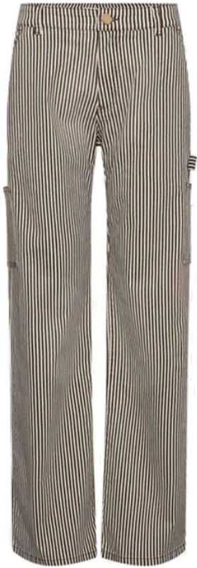 Sofie Schnoor - Gestreepte Cargo Broek - Bruin - Dames