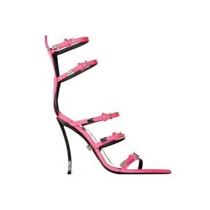 Versace Luxe Roze Pin-Point Sandalen , Pink , Dames , Maat: 38 1/2 EU