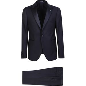 Tagliatore, Heren, Pakken, Blauw, Maat: XL Zijde,