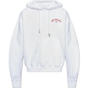 Off White, Heren, Sweatshirts & Hoodies, Wit, Maat: XL Katoen,