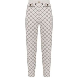 Elisabetta Franchi, Dames, Broeken, Veelkleurig, Maat: S Poliester,