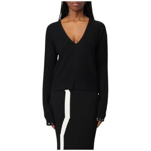 Patrizia Pepe, Dames, Truien, Zwart, Maat: XS Viscose,