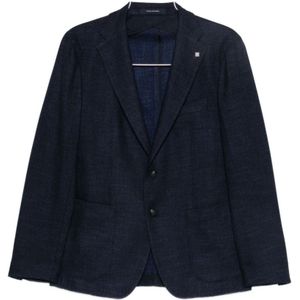 Tagliatore, Heren, Jassen, Blauw, Maat: 2XL Wol,