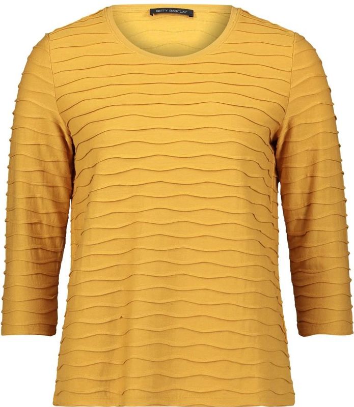 Betty Barclay - Basic Shirt met Golftextuur - Geel - Dames