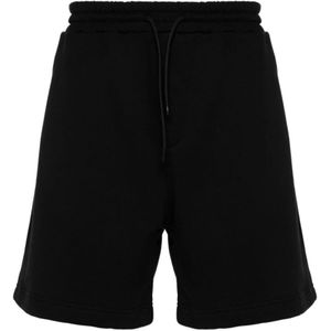 Msgm, Heren, Korte broeken, Zwart, Maat: S Katoen,