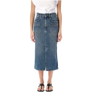 Isabel Marant, Dames, Rokken, Blauw, Maat: S Denim,