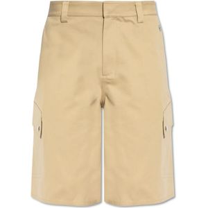 Off White, Heren, Korte broeken, Beige, Maat: S Katoen,