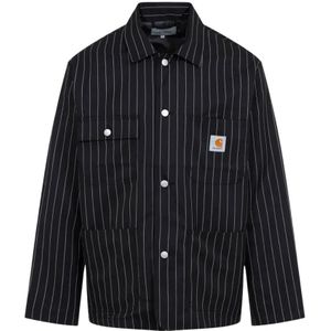 Carhartt Wip, Heren, Jassen, Zwart, Maat: L Wol,