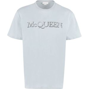 Alexander McQueen, Heren, Tops, Blauw, Maat: XL Katoen,