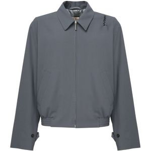 Marni, Heren, Jassen, Grijs, Maat: 2XL Wol,