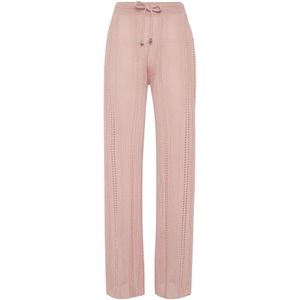 Philipp Plein, Dames, Broeken, Roze, Maat: S Viscose,