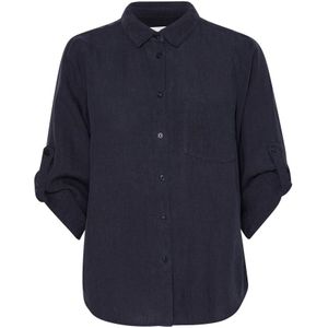 Part Two, Dames, Blouses & Shirts, Blauw, Maat: 2XS Linnen,