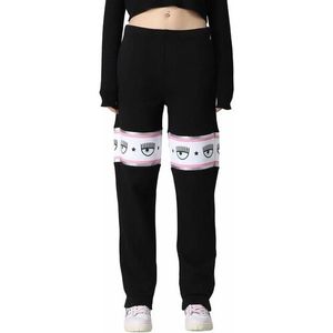 Chiara Ferragni Collection, Dames, Broeken, Zwart, Maat: XS Katoen,