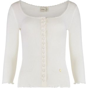 Chloé, Dames, Truien, Wit, Maat: M/L Katoen,