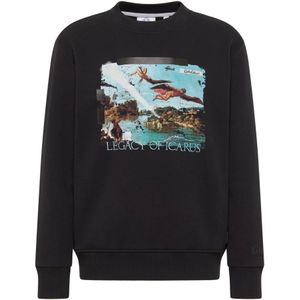 Carlo Colucci, Heren, Sweatshirts & Hoodies, Zwart, Maat: S