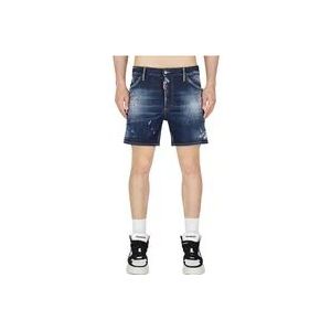 Dsquared2 Vintage Denim Shorts , Blue , Heren , Maat: L