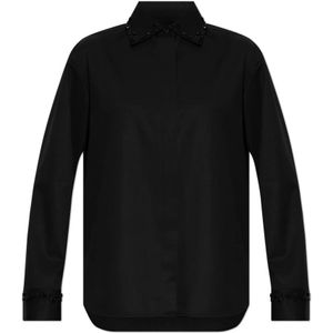 Golden Goose, Dames, Blouses & Shirts, Zwart, Maat: M Wol,