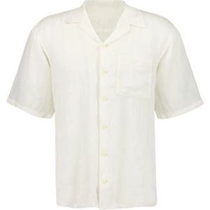 120% Lino, Heren, Overhemden, Wit, Maat: 3XL Linnen,