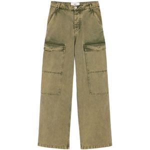 Ami Paris, Heren, Jeans, Groen, Maat: W30 Zijde,