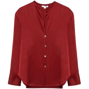 Vince, Dames, Blouses & Shirts, Rood, Maat: XL