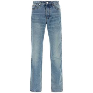 Ami Paris - Straight Jeans - Blauw - Heren - 100% Katoen