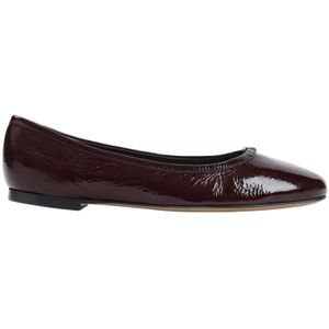 Chloé Roze Paarse Leren Ballerina Flats , Purple , Dames , Maat: 37 EU