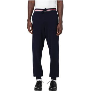 Thom Browne, Heren, Broeken, Blauw, Maat: 2XL Katoen,