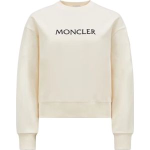 Moncler - Sweatshirt - Crème - 100% Katoen - Lange Mouwen