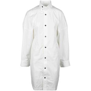 Bottega Veneta, Dames, Jurken, Wit, Maat: 2XS Katoen,