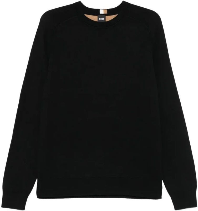 Hugo - Boss Sweaters - Vesten - Zwart - Wolmix - Thermoregulerend