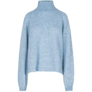 Niu, Dames, Truien, Blauw, Maat: S Polyamide,