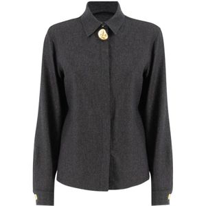 Fabiana Filippi, Dames, Blouses & Shirts, Grijs, Maat: XS Wol,