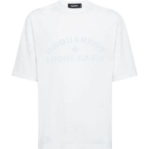 Dsquared2, Heren, Tops, Wit, Maat: M