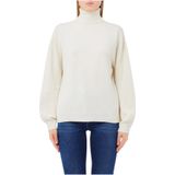 Liu Jo - Gesloten Trui - Wit - Dames - Elegante Met Fonkelende Details