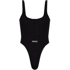 Versace, Dames, Tops, Zwart, Maat: XL Katoen,